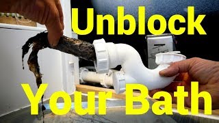 Fix a Slow Draining Bath Unblock Bathtub Drain with no Chemicals [upl. by Aliak]