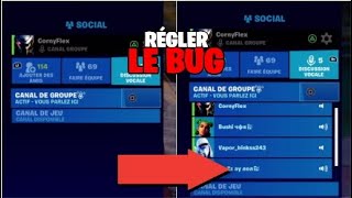 RÉGLER LE BUG DE CANAL  VOCAL SUR FORTNITE sur toutes les plateformes [upl. by Tibold]