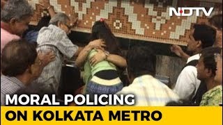 Couple Assaulted Beaten For quotHuggingquot In Kolkata Metro [upl. by Wing]