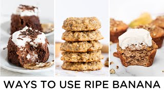 HEALTHY BANANA RECIPES ‣‣ 3 ways to use ripe bananas [upl. by Morocco51]