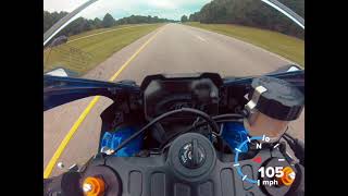 2022 Yamaha R7 Top Speed wGPS 130 MPH  TRIAL 2 [upl. by Rodolfo]