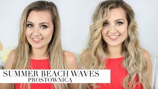 JAK KRĘCIĆ WŁOSY PROSTOWNICĄ SUMMER BEACH WAVES  FALE PROSTOWNICĄ lamakeupebella [upl. by Idden]