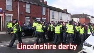 Lincolnshire derby Lincoln City  Grimsby Town [upl. by Meador]