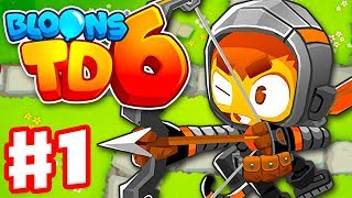 Bloons TD 6  Gameplay Walkthrough Part 1  Quincy the Archer in Monkey Meadow [upl. by Magocsi113]