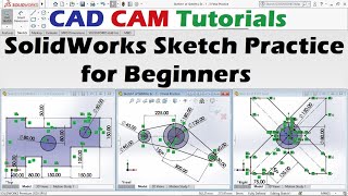 SolidWorks Sketch Practice Tutorial for Beginners [upl. by Bail187]