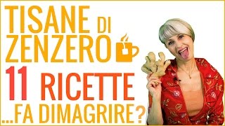 TISANE di ZENZERO 11 RICETTE SFIZIOSE  tutti i BENEFICI MA FA DIMAGRIRE [upl. by Herzberg]