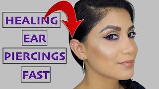 TIPS ON HEALING EAR PIERCINGS FAST  MagdalineJanet [upl. by Inattyrb62]