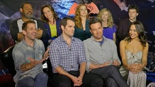 Batman v Superman  Full Cast Checks In on GMA [upl. by Atteoj]