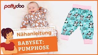 Nähanleitung Baby Pumphose  Jersey nähen mit der Nähmaschine  Für Anfänger [upl. by Tayib]