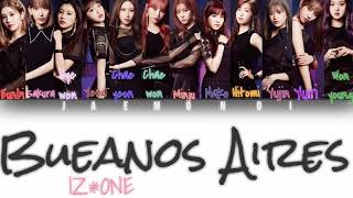 IZONE  Buenos Aires ブエノスアイレス  Lyrics KanjiRomajiEng [upl. by Enahpad]