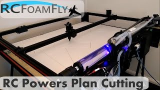 Laser Cutting RCPowers Plan from 6mm Depron foam [upl. by Eldon17]