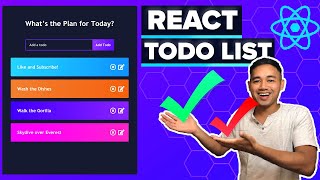 React Todo List App Tutorial  Beginner React JS Project Using Hooks [upl. by Jillian705]