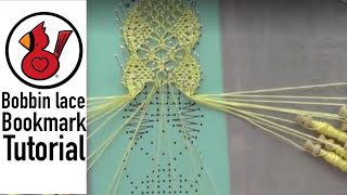 BOBBIN LACE BOOKMARK TUTORIAL Video 123 [upl. by Oiramd]