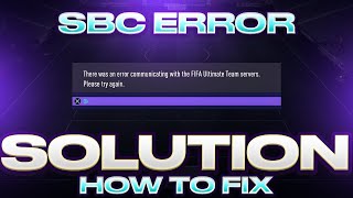 HOW TO FIX SBC SUBMIT ERROR FIFA 21 [upl. by Cordier162]