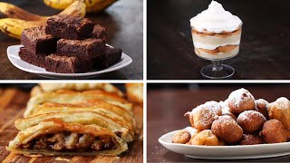 4 Desserts To Make With Ripe Bananas [upl. by Yesmar843]