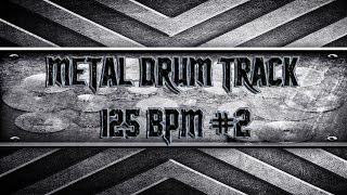 Rammstein Style Metal Drum Track 125 BPM HQHD [upl. by Arikal]