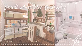 3 Small Aesthetic Bedroom Ideas  Bloxburg Speed Build  Its SummerRose [upl. by Asyla]