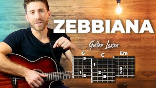 Zebbiana  Skusta Clee  Guitar Tutorial Lesson For Beginners  Plucking  Easy Chords [upl. by Robbyn]