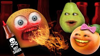 Annoying Orange  Hot Sauce Challenge 3 [upl. by Nimzzaj189]