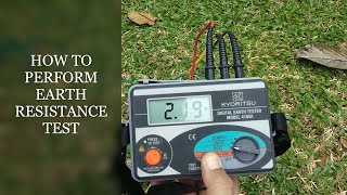 HOW TO PREFORM EARTH RESISTANCE TEST [upl. by Ahsienahs]