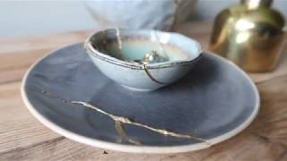 DIY vlog Kintsugi  repareer je servies met goudlijm [upl. by Jarrid38]