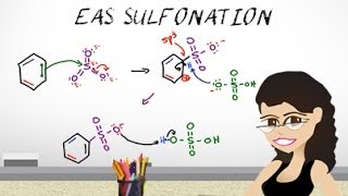 Aromatic Sulfonation Mechanism  EAS vid 5 By Leah4sci [upl. by Moll]