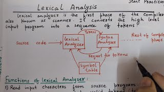 Lexical Analysis in Compiler Design  In Hindi  Easy Explanation [upl. by Erme]