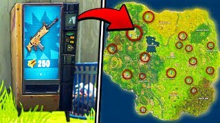 LES EMPLACEMENTS DES quotDISTRIBUTEURS DARMESquot sur Fortnite Battle Royale [upl. by Ahsiatal]