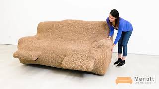 Video Instruction  How to put on Menotti 3 Seater Recliner Sofa Cover [upl. by Megdal]