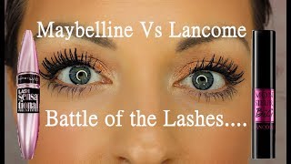 Lancome Monsieur Big mascara Vs Maybelline Lash Sensational [upl. by Adyeren]