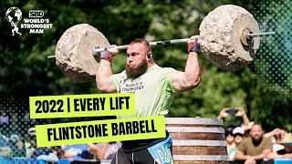 EVERY LIFT  Flintstone Barbell  2022 SBD Worlds Strongest Man [upl. by Debor]