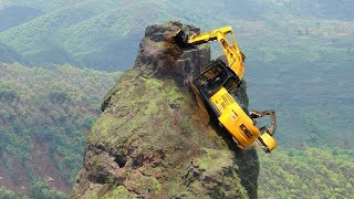 10 Extreme Dangerous Idiots Excavator Operator Skill  Fastest Climbing Excavator Machines Driving [upl. by Kcinemod]