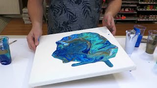 HOE WERKT POURING PAINTING Gieten Met Acrylverf Fluid Painting Acrylic Pouring Floetrol [upl. by Forta]