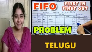 FIFO Method First In First Out Store Ledger Account Problem [upl. by Nodyl]