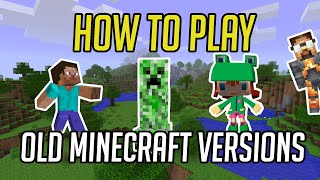 How to Play Old Minecraft [upl. by Sterner]