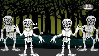 Dry Bones  Dem Bones Skeleton Dance Song  Halloween Song for Kids [upl. by Yeorgi]