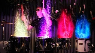 Drumming with FIRE amp Water  LED Drum Show AFISHAL [upl. by Toby52]