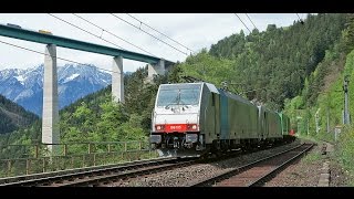 4k Führerstandsmitfahrt Brenner  Innsbruck mit BR 186 [upl. by Rettig]