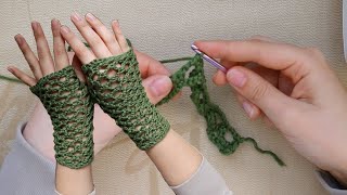 HOW TO MAKE FISHNET FINGERLESS GLOVES [upl. by Azarria]