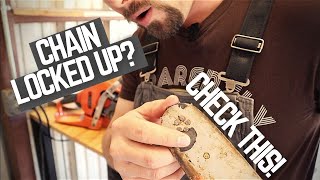 Chainsaw Chain Wont Turn  Easy Fix Husqvarna 550xp Mark II [upl. by Mcclain]