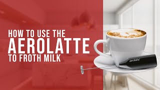 How To Use the AeroLatte To Froth Milk [upl. by Attenra]