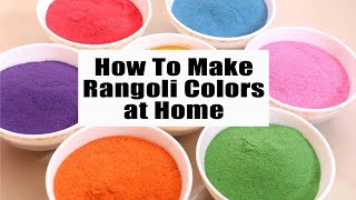 How to Make Rangoli Colours at Home  Rangoli Powder with Sand  Little Crafties [upl. by Cirdet]