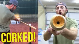 Does A Corked Baseball Bat Actually Work IRL Baseball Challenge [upl. by Skylar300]