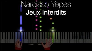 Jeux Interdits Romance  Narciso Yepes  Piano tutorial [upl. by Corder]