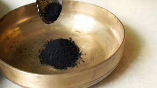 The Art Of Making Kajal Collyrium  The Traditional Indian Way  Blackest Black [upl. by Asilec]