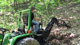 Woodmaxx backhoe on John Deere 790 [upl. by Saberhagen]