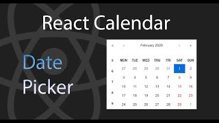 Ultimate Calendar  Date Picker  React Tutorial [upl. by Salbu]