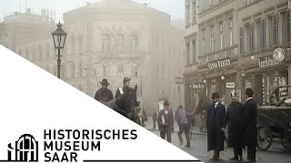 Historische Filmaufnahmen von Saarbrücken 1904 koloriert [upl. by Yeffej]