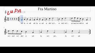 Fra Martino  Flauto dolce  Note  Spartito  Karaoke  Canto  Instrumental  Musica [upl. by Orman647]