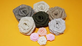 🌸Tutorial flores de tela fáciles🌸 [upl. by Lally100]